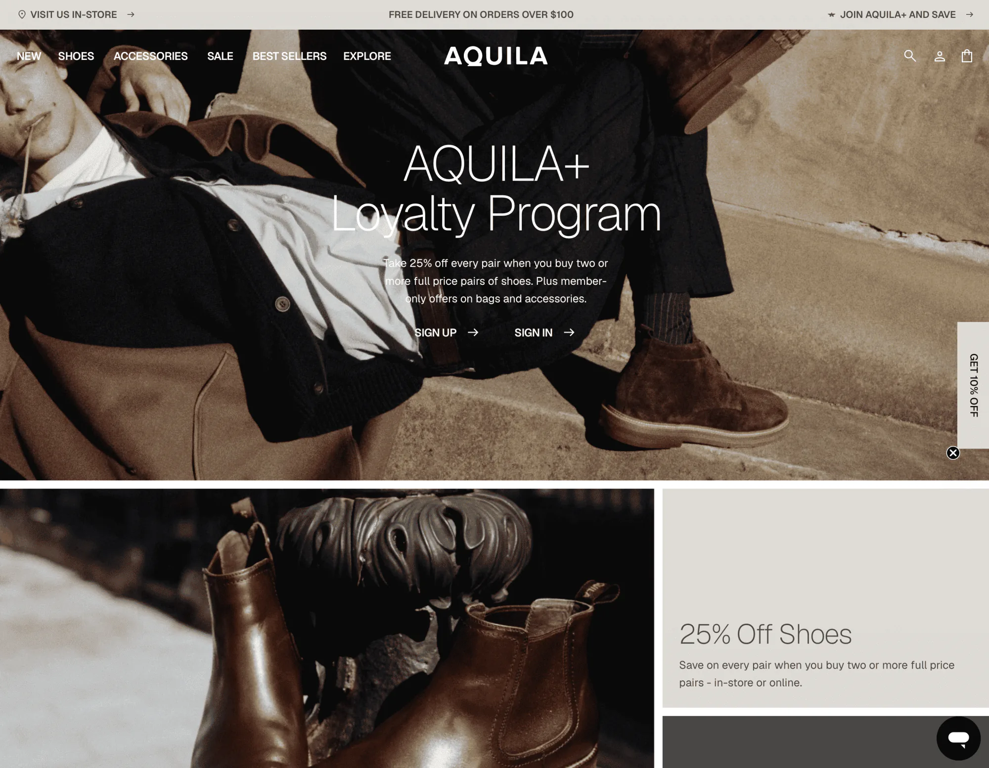 Aquila — pages from the site