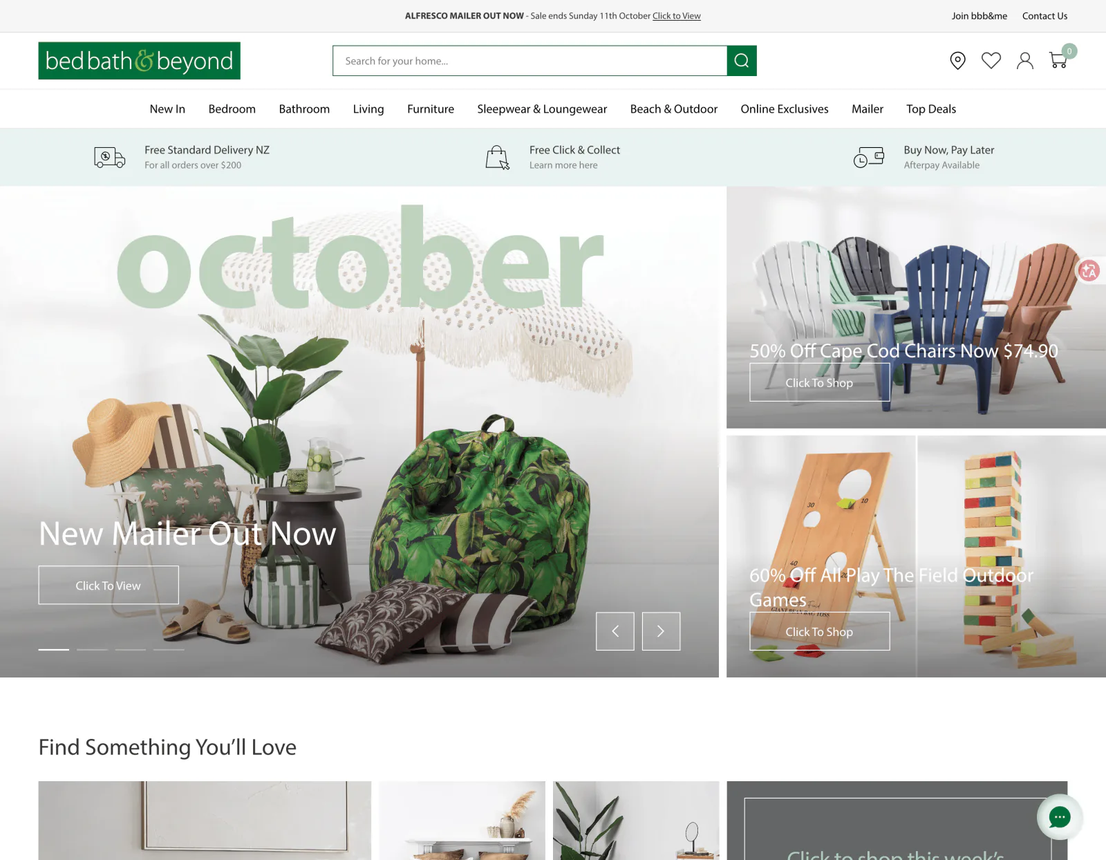 Bed Bath & Beyond NZ — site preview