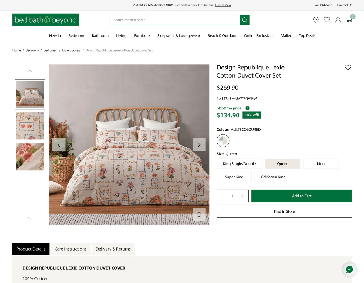 Bed Bath & Beyond NZ — Product page